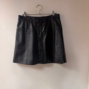 Free People Oh Snap Vegan Mini (Faux Leather), Black, Size 6